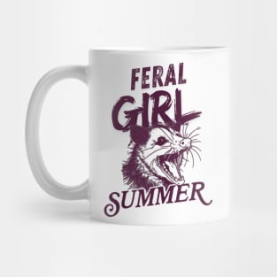 Feral Girl Summer Opossum Mug